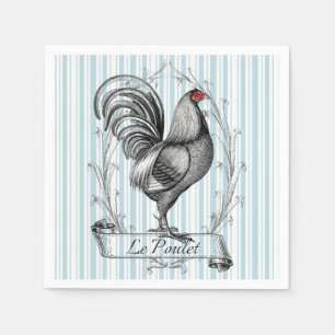 Serviettes Jetables French Rooster Le Poulet