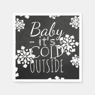 Serviettes Jetables Fun Cute Baby Son Froid Dehors Chalkboard