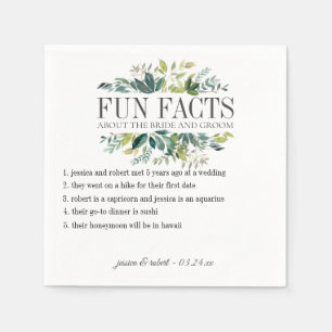 Serviettes Jetables Fun Facts Garden Green Personnalisé