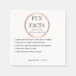 Serviettes Jetables Fun Facts Rose Gold Rings Personnalisé