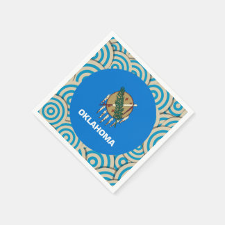 Serviettes Jetables Fun Filled, drapeau rond de l'Oklahoma