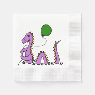 Serviettes Jetables Funny Loch Ness Monster avec ballon