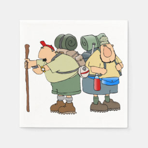 Serviettes Jetables Funny Randonneurs Outdoor Adventure Camping Humour