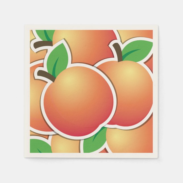 Serviettes Jetables Funy peach (Devant)
