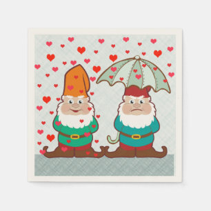 Serviettes Jetables Gnomes heureux et grincheux