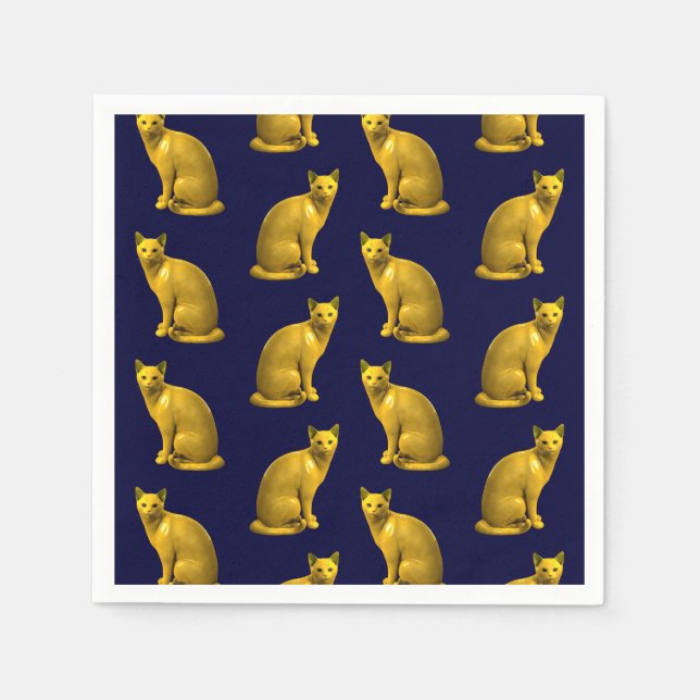 Serviettes Jetables Golden Cats (Devant)