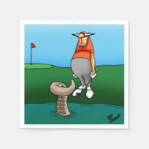 Serviettes Jetables Golf Humour Party Napkins