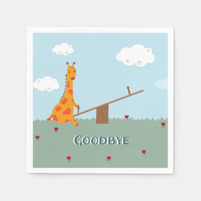 Serviettes Jetables Goodbye Party Napkins (Devant)