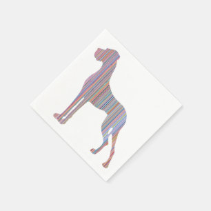 Serviettes Jetables Grand Danois en Couleurs Pastel
