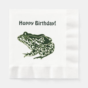 Serviettes Jetables Grenouille d'anniversaire Hoppy