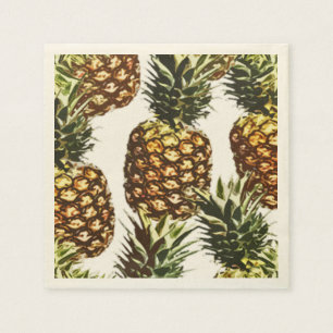 Serviettes Jetables gros ananas (transparent BGC)