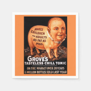 Serviettes Jetables Groves Tonic fait des enfants et des adultes gras 