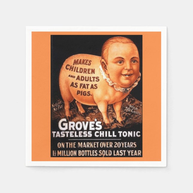 Serviettes Jetables Groves Tonic fait des enfants et des adultes gras  (Devant)