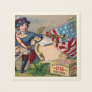Serviettes Jetables Guerre révolutionnaire drapeau de garçon patriotiq