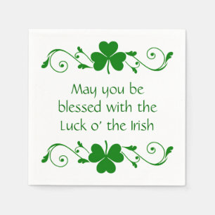 Serviettes Jetables Guirlande de shamrock