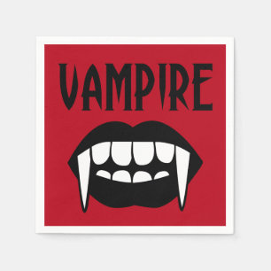 Serviettes Jetables Halloween éffrayant Red Vampire