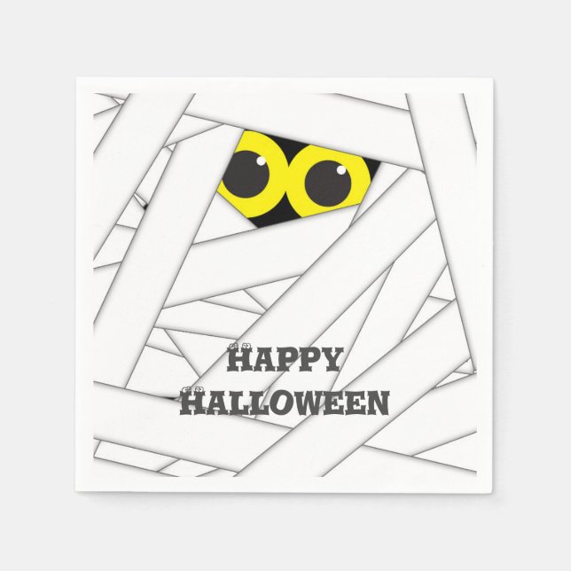 Serviettes Jetables Halloween Mummy Costume Party mignonne serviettes (Devant)