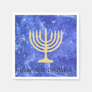 Serviettes Jetables Hanoukka Snowstorm Menorah