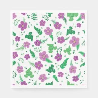 Serviettes Jetables Hibiscus pourpre