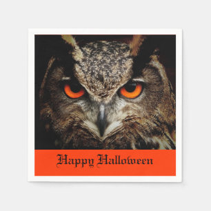 Serviettes Jetables Hibou de Halloween