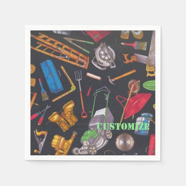 Serviettes Jetables Home and Garden Tools Napkins (Devant)