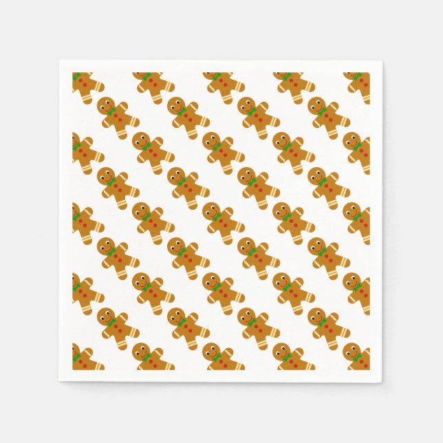 Serviettes Jetables Homme de pain d'épices (Devant)