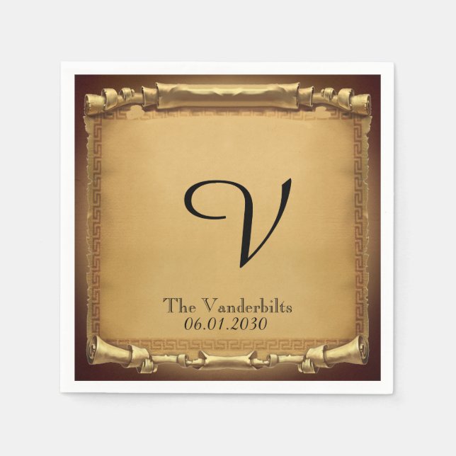 Serviettes Jetables Il était une fois Mariage Napkin (Devant)