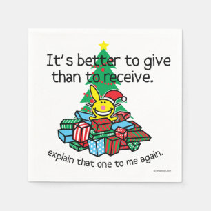 Serviettes Jetables Il vaut mieux donner