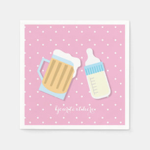 Serviettes Jetables Il y a un bébé brassant des mugs de bière Douche R