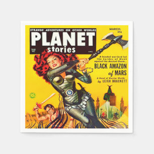 Serviettes Jetables ILLUSTRATION GRAPHIQUE SIC FI des années 1950 vint