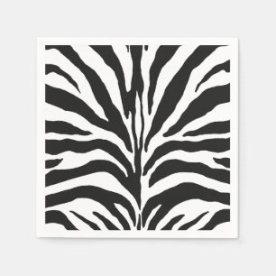 Serviettes Jetables Impression Zebra