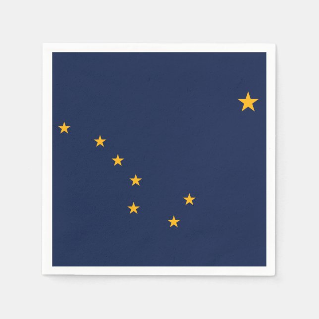 Serviettes Jetables Indicateur de l'état de l'Alaska (Devant)