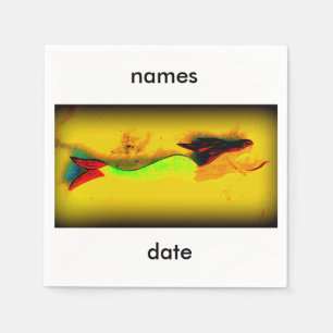 Serviettes Jetables invitation personnalisée de la sirène de natatio