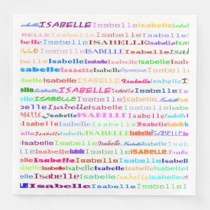 Serviettes Jetables Isabelle Texte Design II