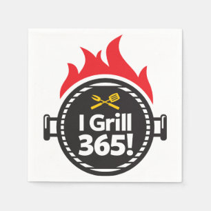 Serviettes Jetables Je grille 365 !