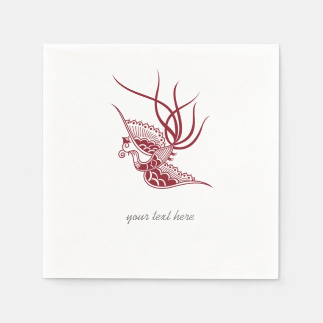 Serviettes Jetables Jeu de serviettes Red Bird Party (Devant)