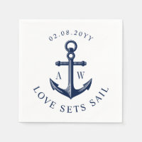 Jeux d'amour d'Ancres nautiques voile Monogrammes