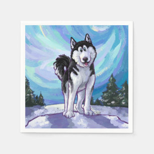 Serviettes Jetables Joli Husky