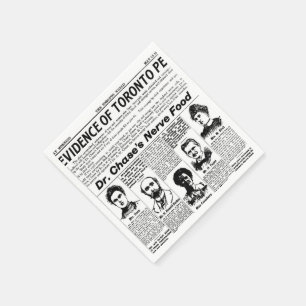 Serviettes Jetables Journal de cru d'habitants de Toronto