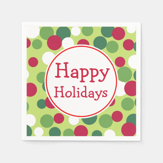 Serviettes Jetables Joyeuses serviettes de vacances (Devant)