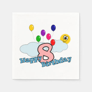 Serviettes Jetables Joyeux anniversaire