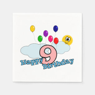 Serviettes Jetables Joyeux anniversaire