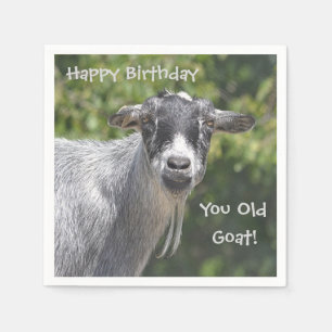 Serviettes Jetables Joyeux Anniversaire Vous Vieux Papier Chèvre Napki
