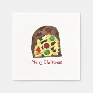 Serviettes Jetables Joyeux gâteau de Noël Gâteau de vacances