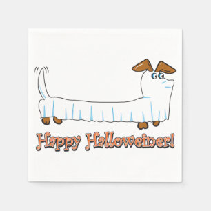 Serviettes Jetables Joyeux Halloween Dachshund