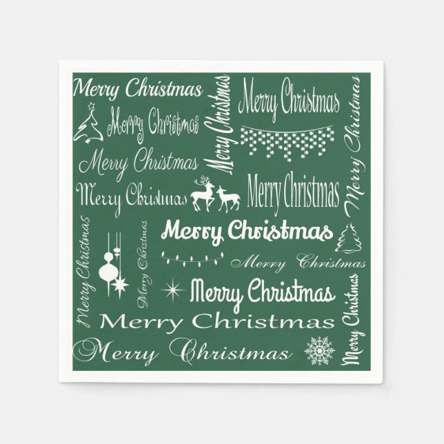 Serviettes Jetables Joyeux Noël (Devant)