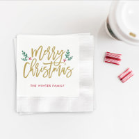 Joyeux Noël Antique Or moderne Script Holiday