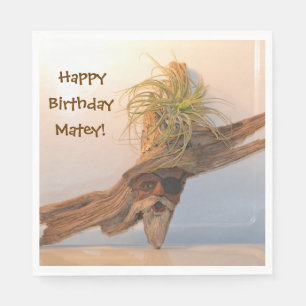 Serviettes Jetables Joyeux Pirate d'anniversaire