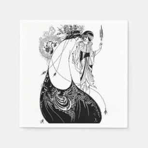 Serviettes Jetables Jupe Peacock Beardsley Art Nouveau