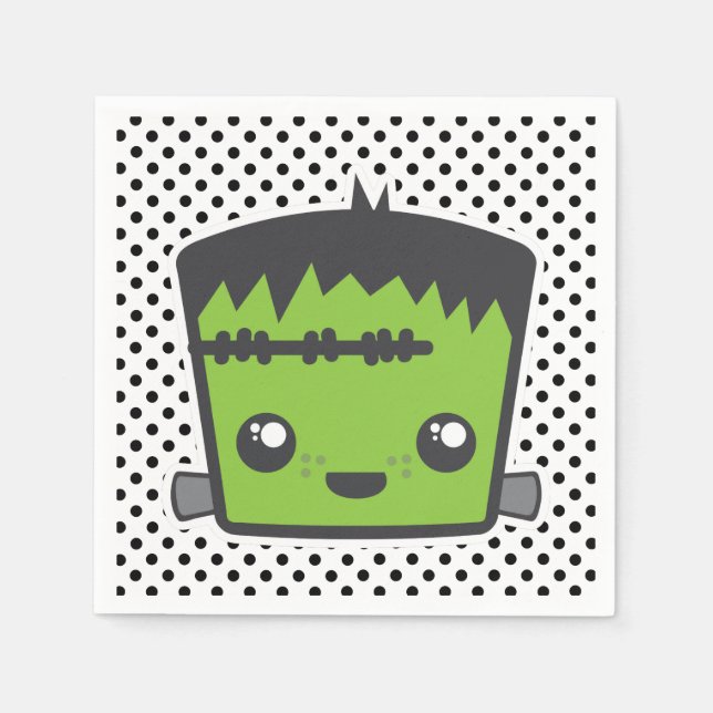 Serviettes Jetables Kawaii Frankenstein Napkins (Devant)